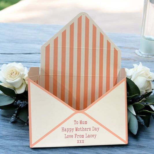 Pink and White Envelope Box