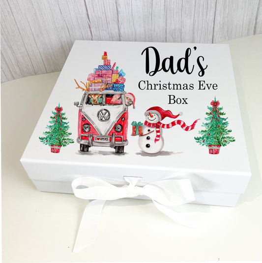 Campervan Christmas Eve Box with ribbon tie image 0