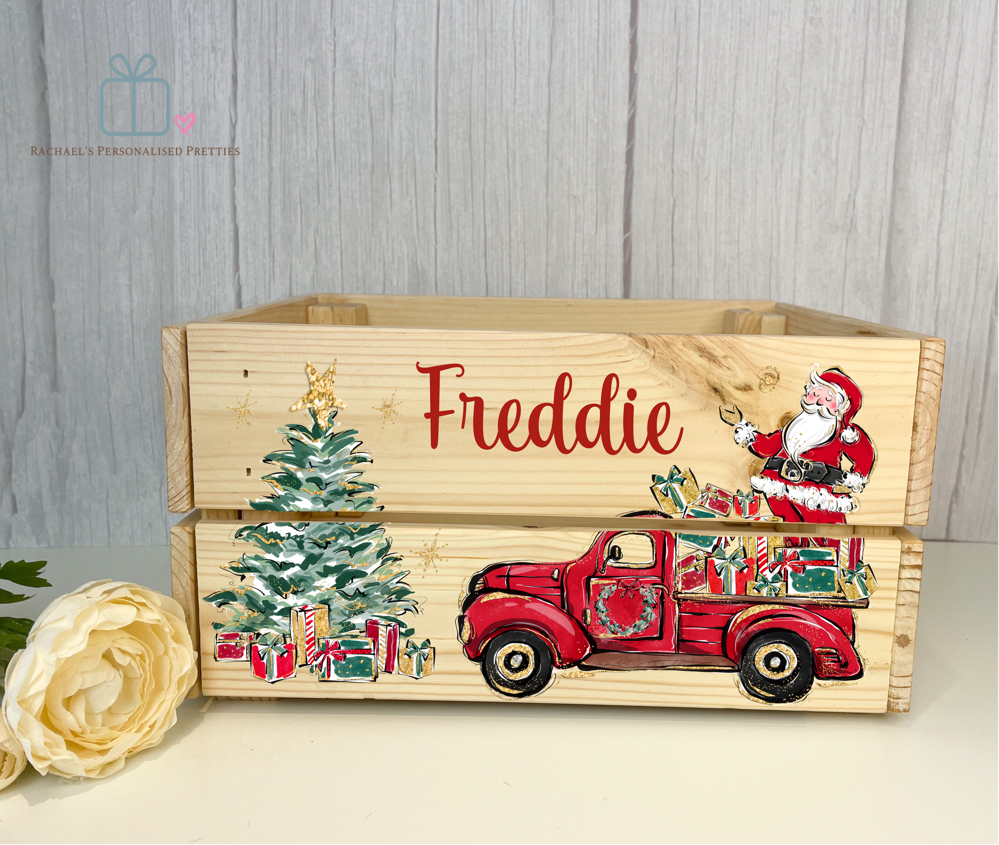 Santa's Truck Christmas Crate image 0