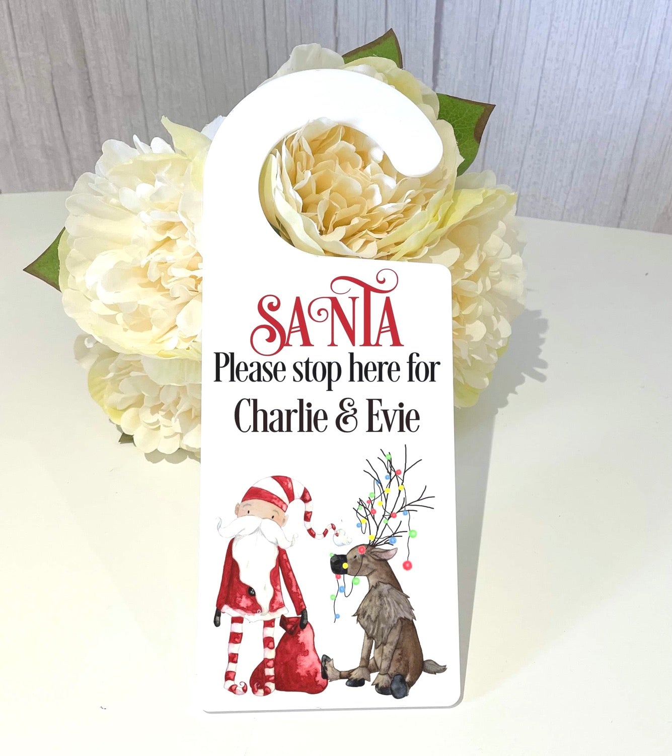 Silly Santa Stop Here Door Hanger  image 0