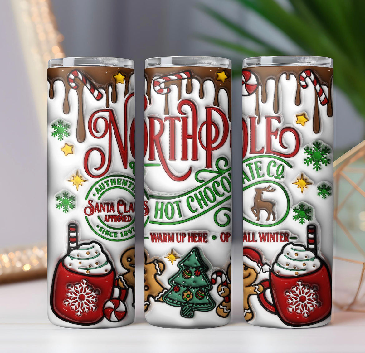 3d Inflated Christmas Tumblers image 1