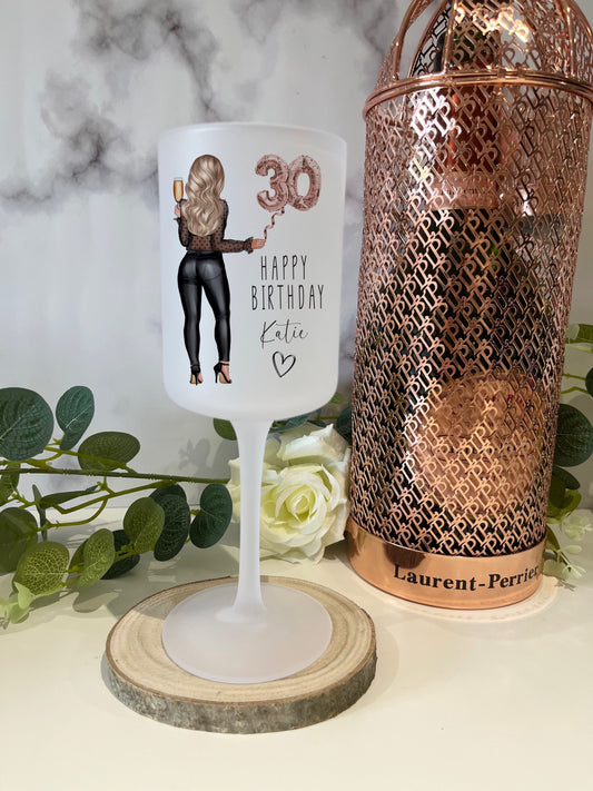 Personalised Wine Glass - age balloons  image 0