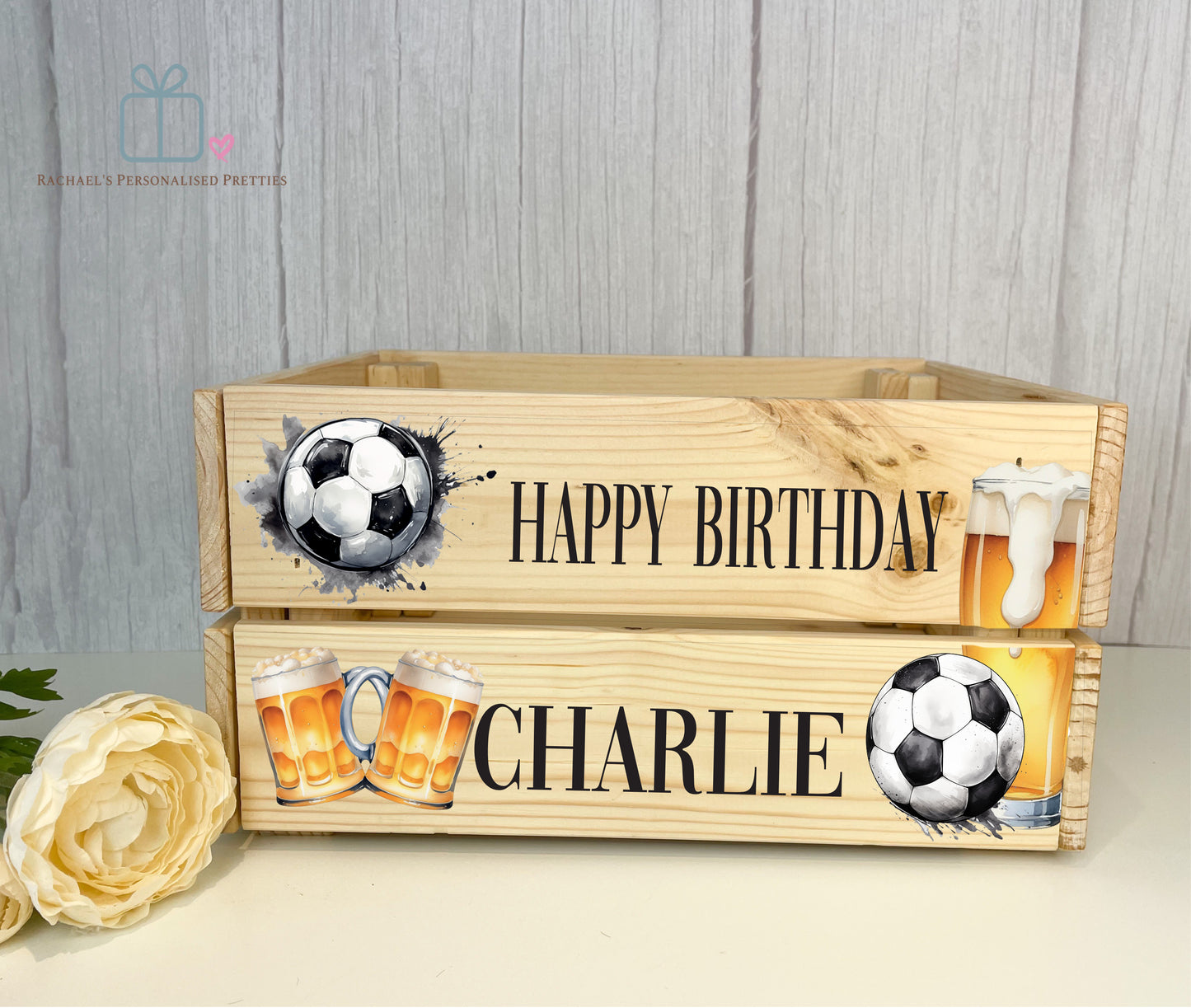 Football and Beer Crate image 0