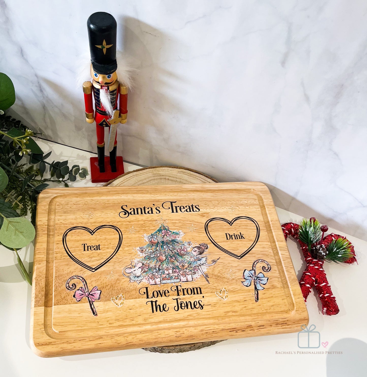 Ballerina Santa Treat Board (rectangle & round) image 0