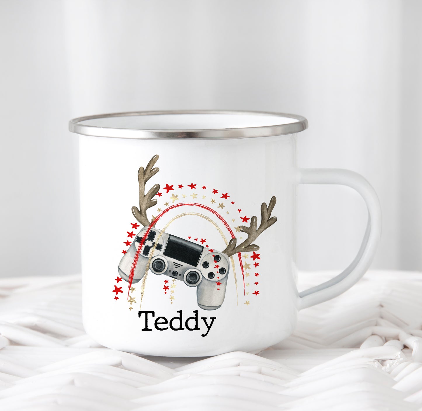 Gamer  Christmas Mug - Enamel image 1