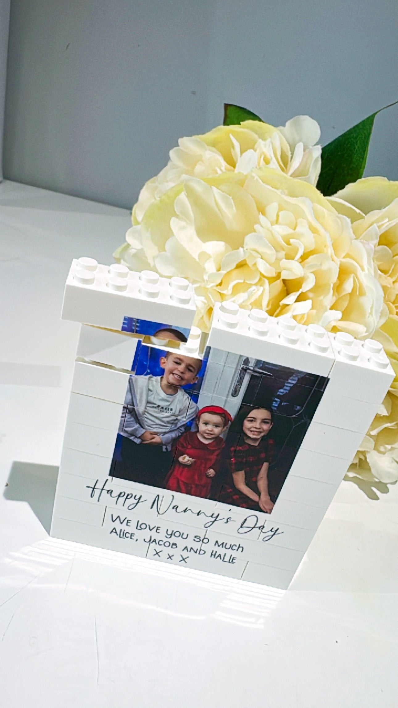 Lego Photo Block with Personalised Message