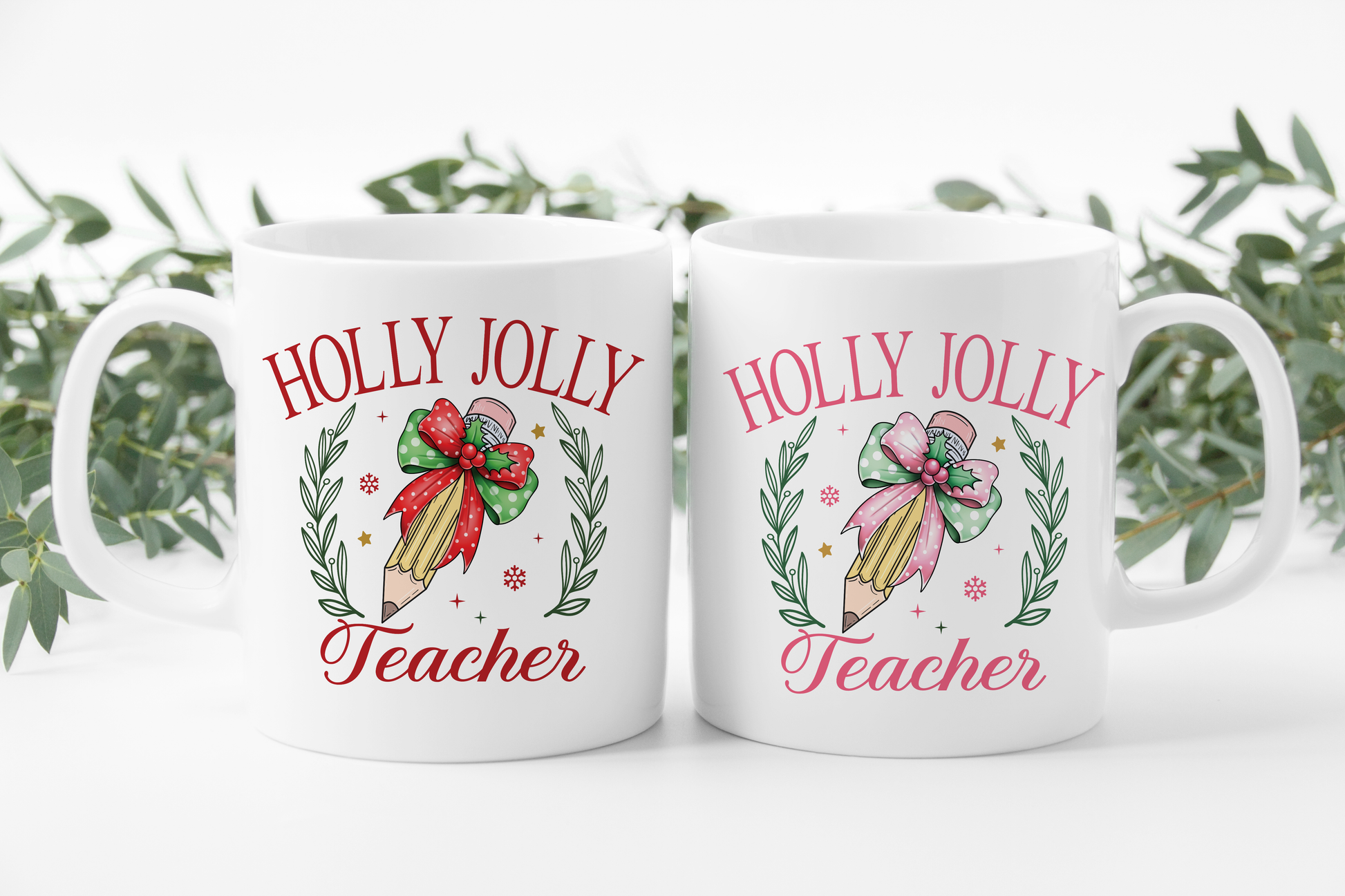 Holly Jolly Teacher Mug  image 0