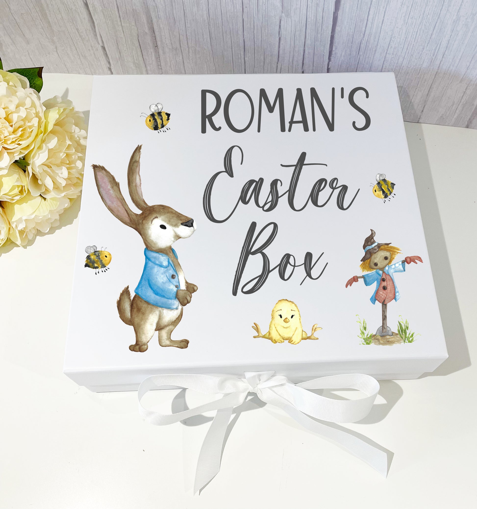 Blue Jacket Bunny Easter Box image 0