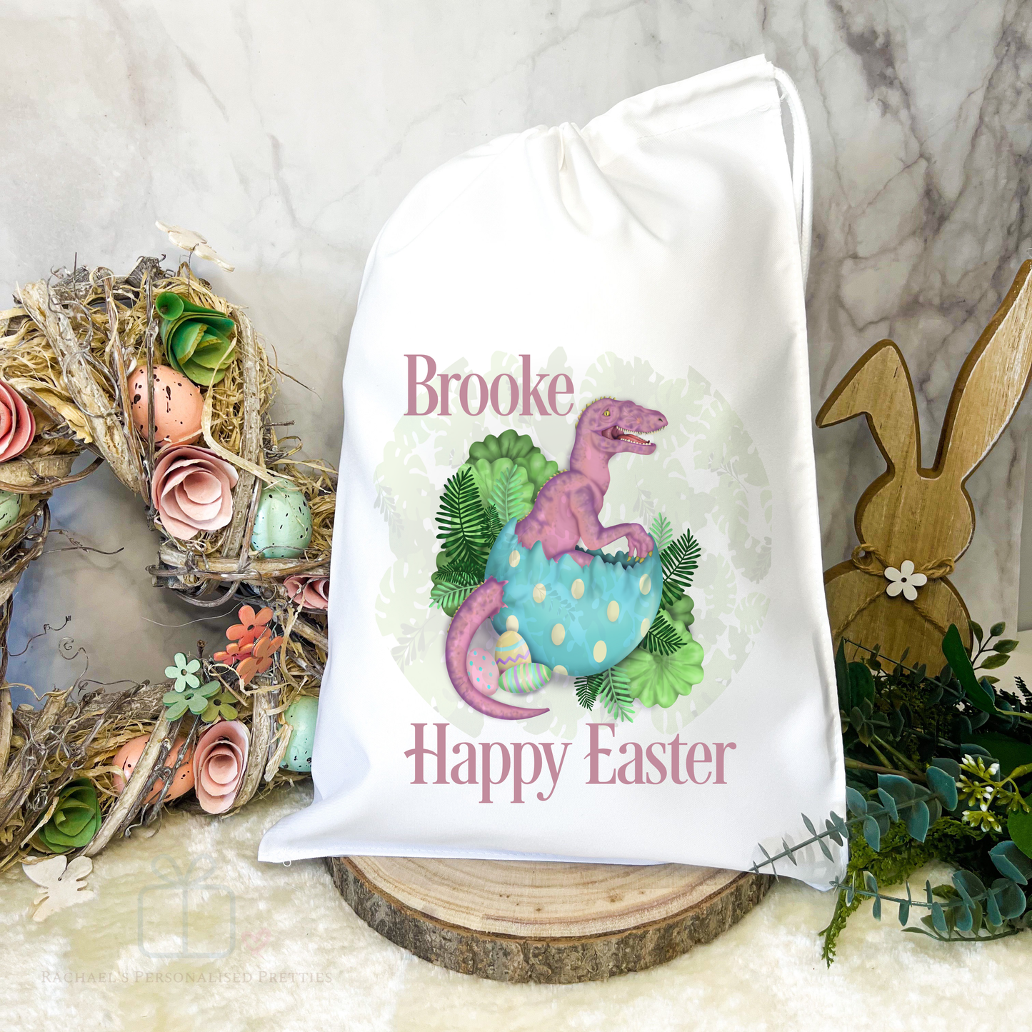 A3 Purple Dinosaur Easter Sack image 0