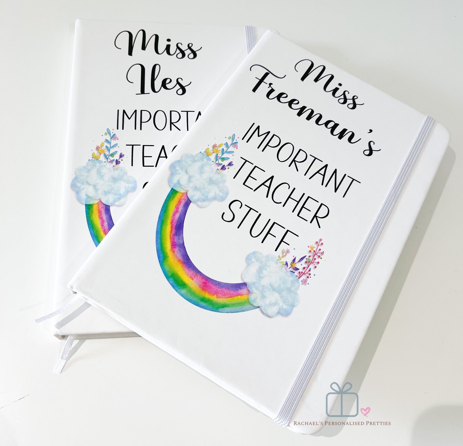 Teachers Note Book Gift - Blooming Rainbow image 0