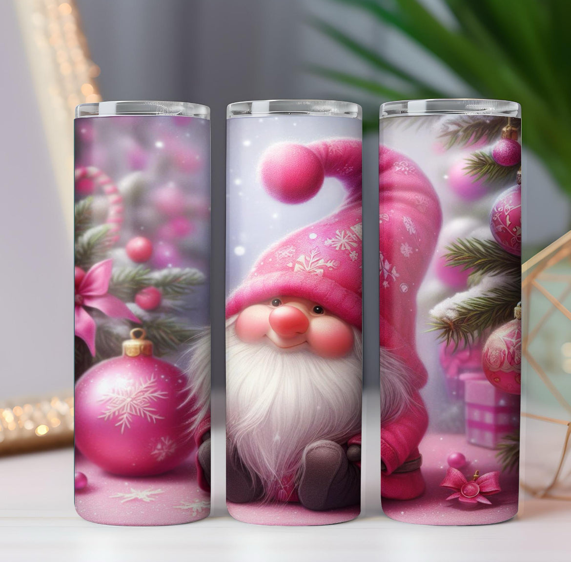 Pink Gnome  tumbler  image 0