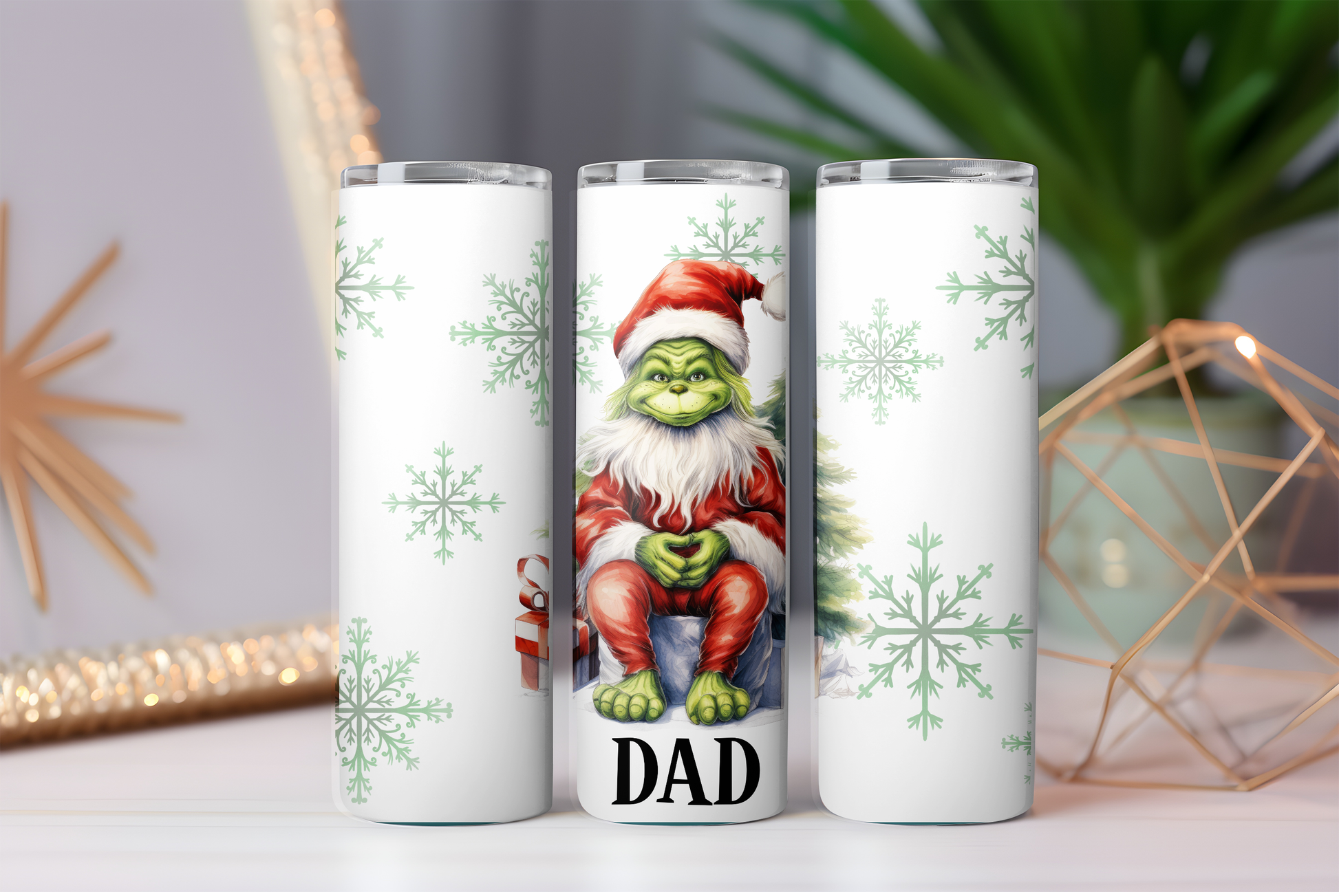 Green Santa Gnome Tumbler image 0