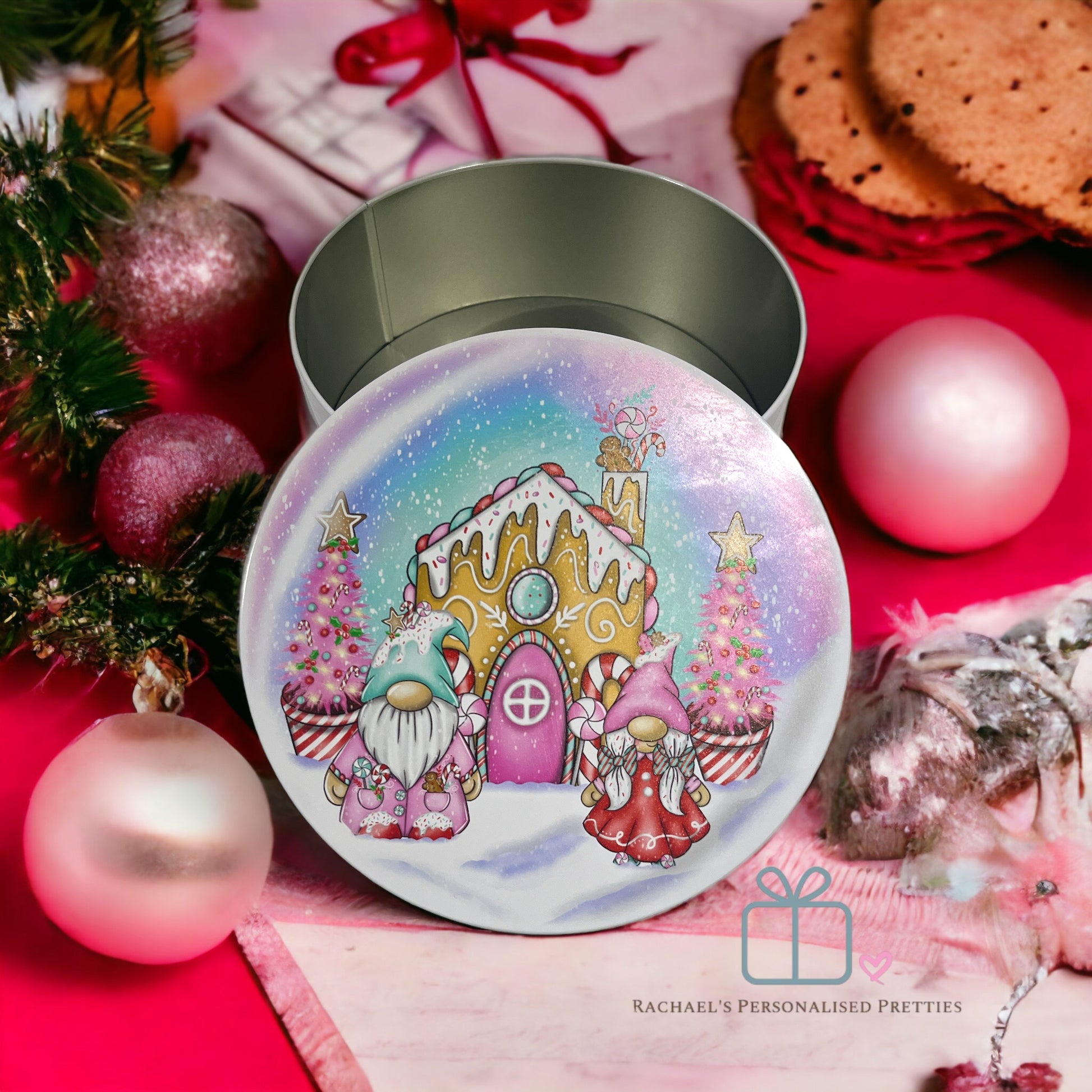 Christmas Gingerbread Gonk Round Tin image 4