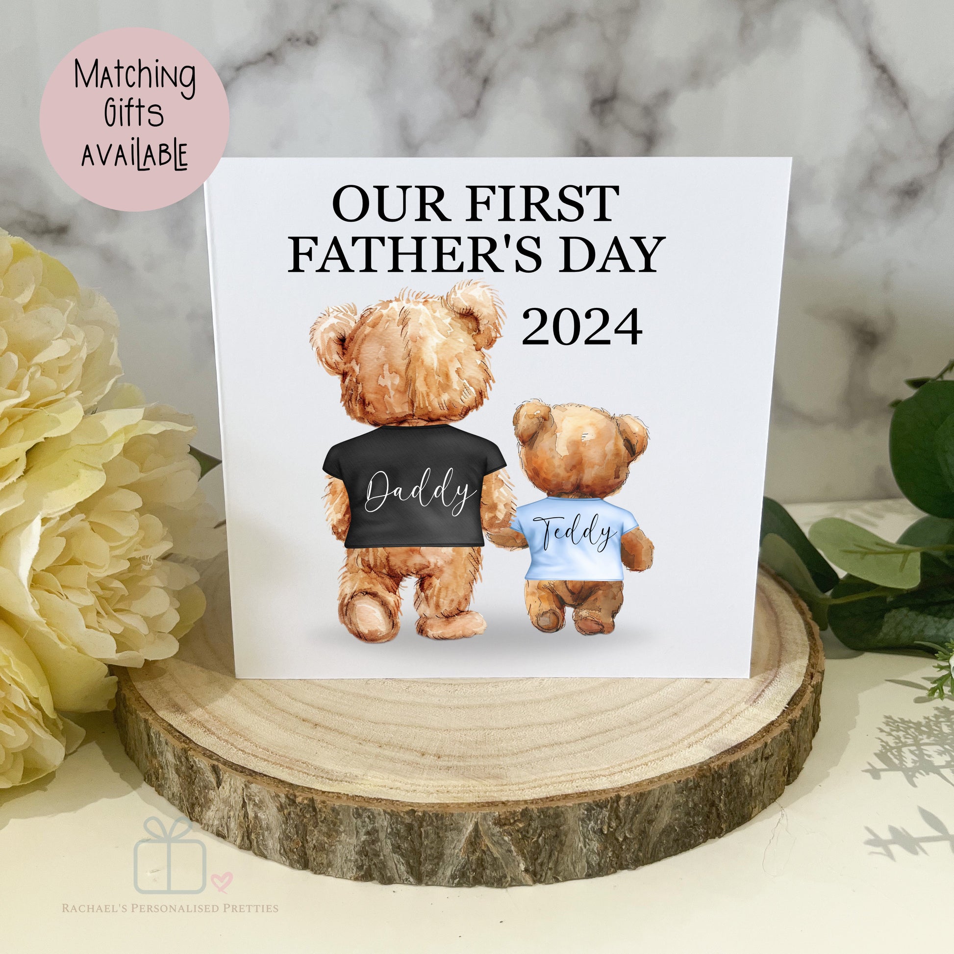 Our First Fathers Day Teddy Bear Card image 1