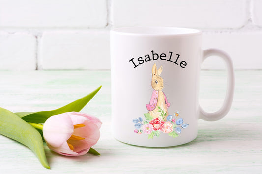 10oz Bunny Mug with Blue or Pink Bunny  image 0