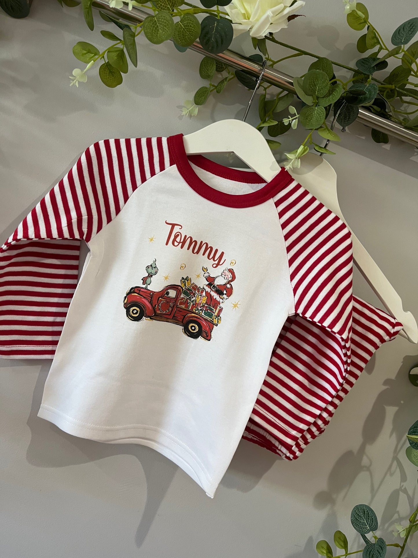 Personalised Santa's Truck Pyjamas 100% Cotton image 2