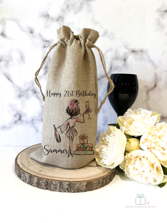 Personalised Bottle Bag - Any age image 0