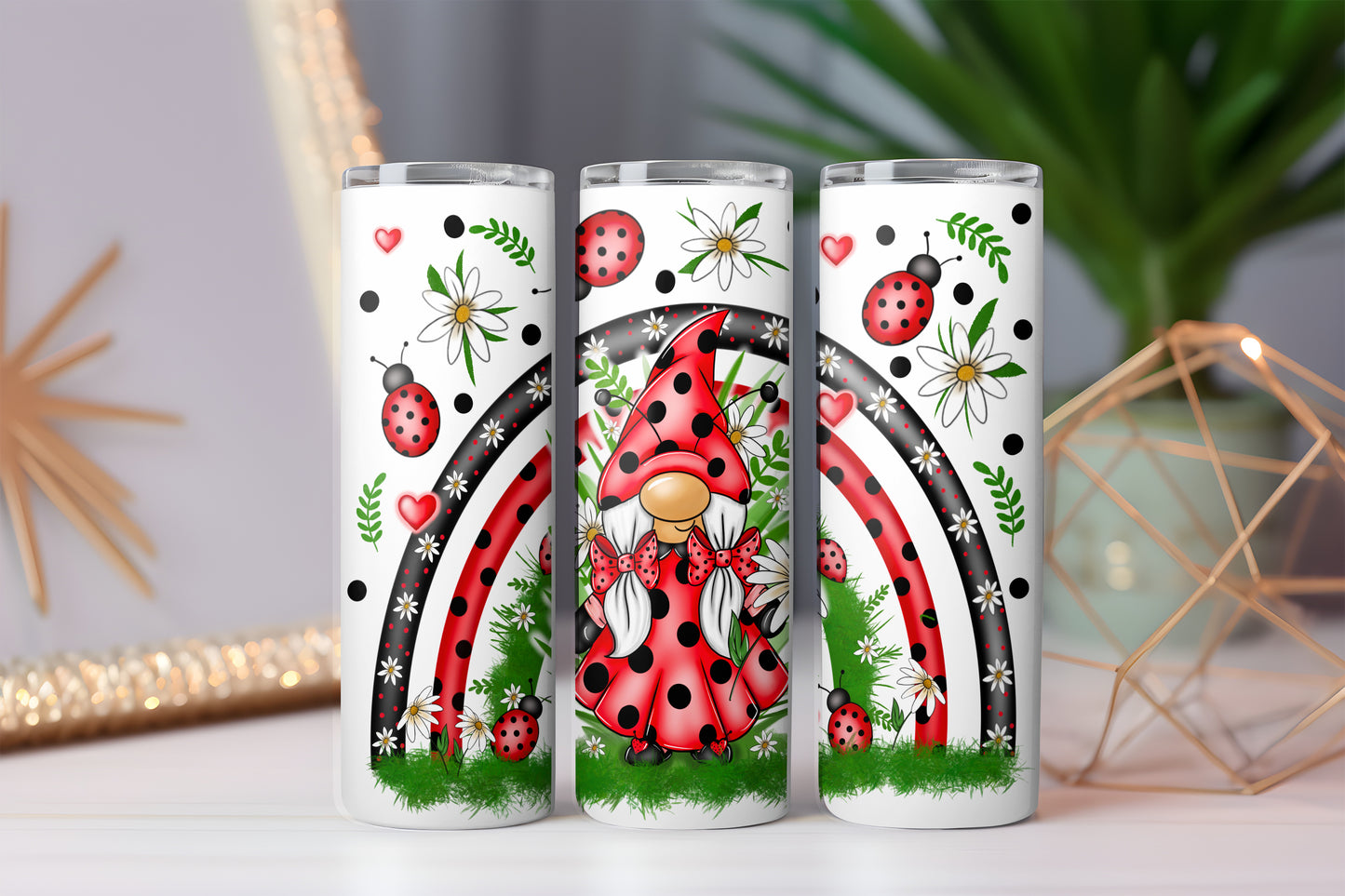 Ladybird Gonk Skinny Tumbler image 0