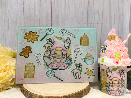 Pink cookie Gonk chopping board image 0