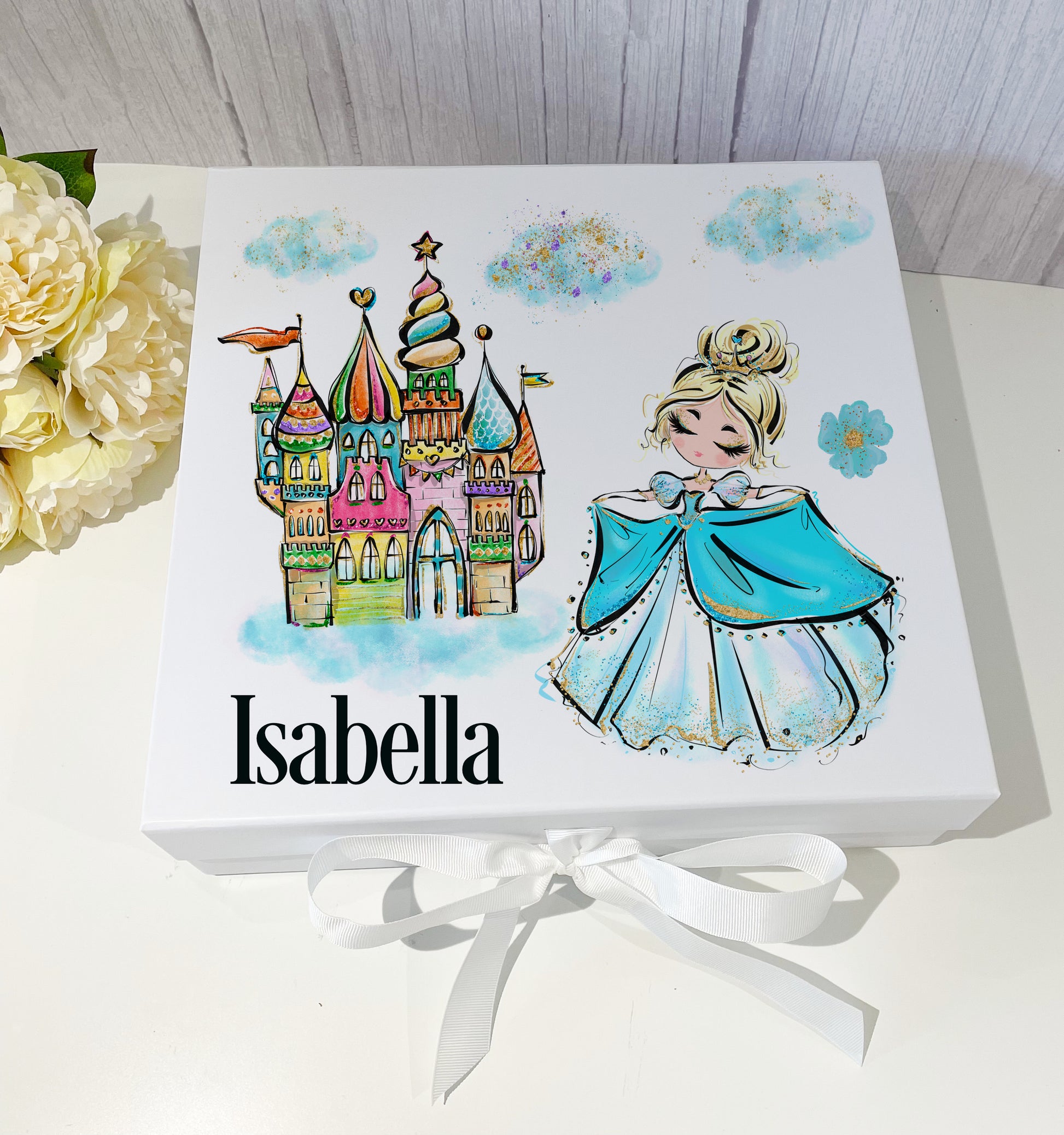 Personalised Blue Princess Box image 0