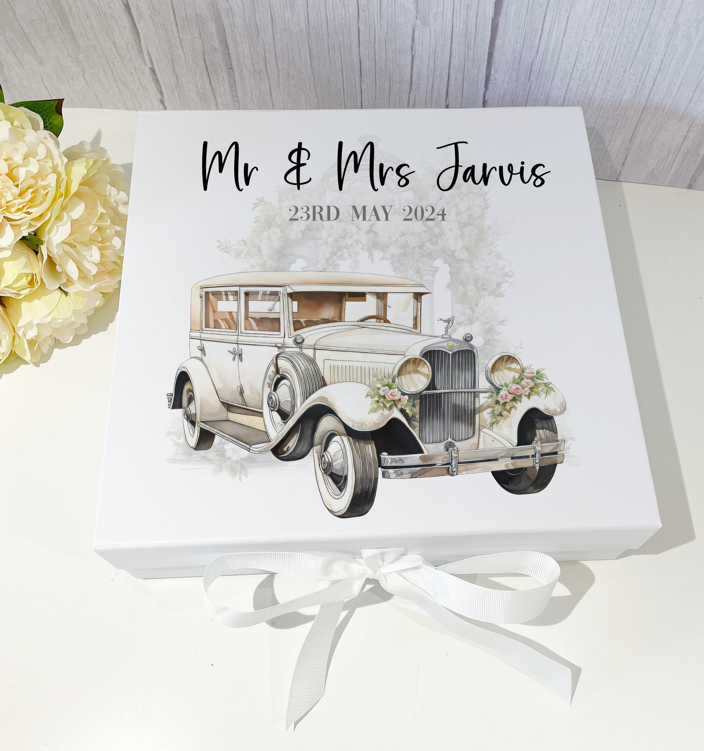  Traditional Car Wedding Keepsake Box image 0