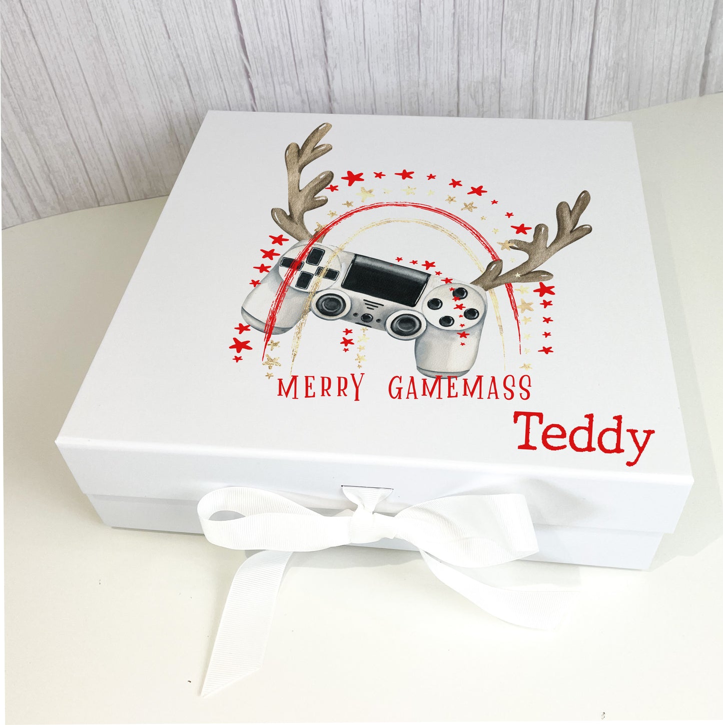 Gamer Christmas Eve Box with ribbon tie image 0