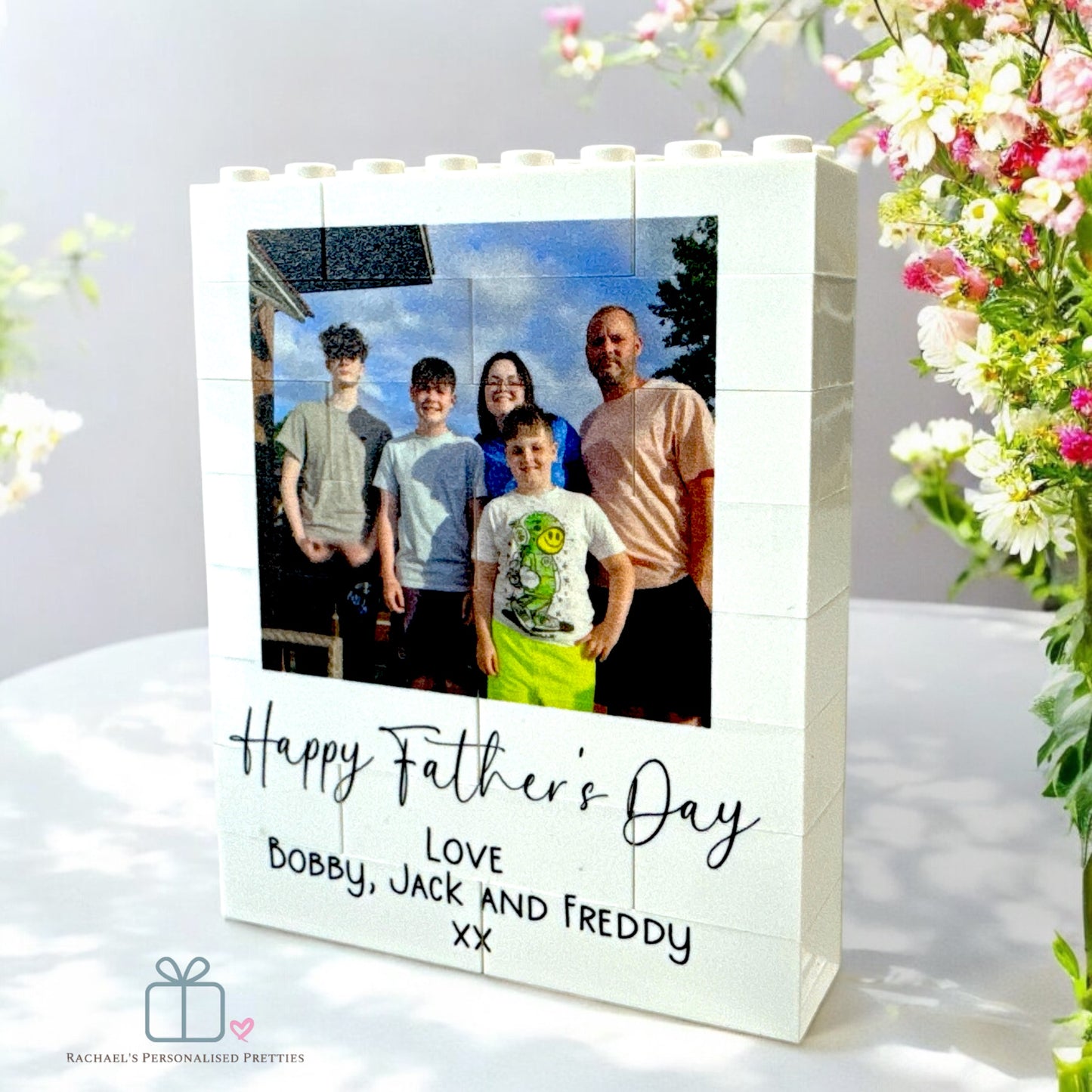 Lego Photo Block with Personalised Message