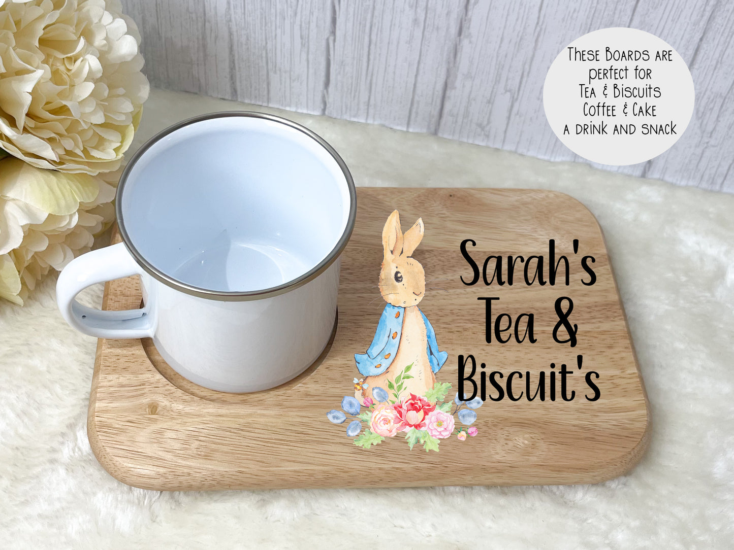 Blue Jacket Bunny Biscuit Board image 0