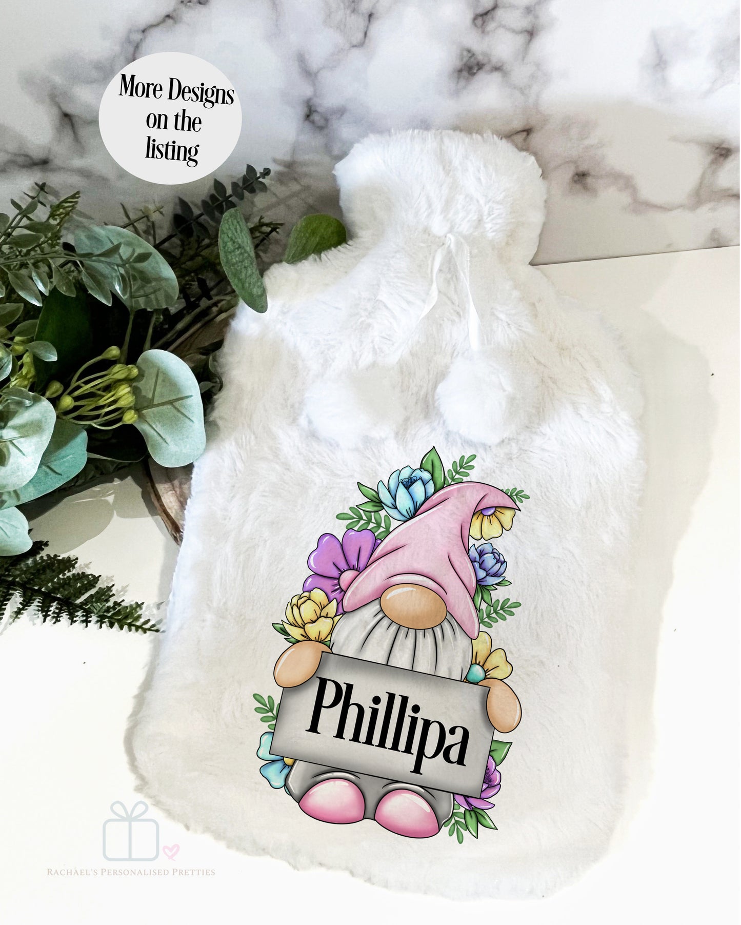 Personalised Hot Water Bottle - Gonks image 1