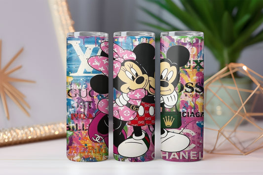 Designer Inspired Mickey & Minnie Tumbler image 0