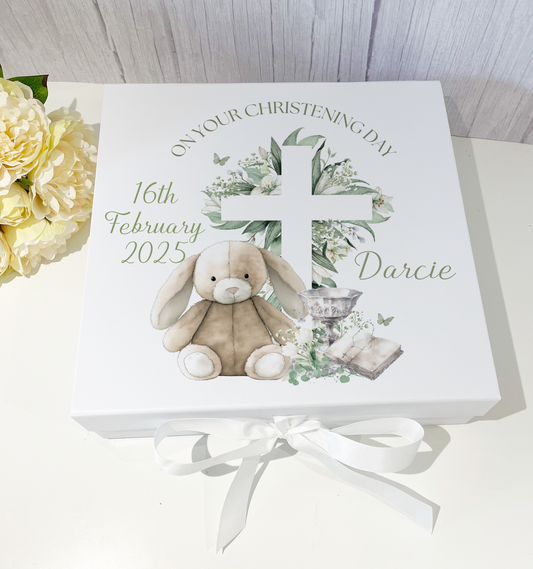 Personalised Unisex Christening Keepsake Gift Box