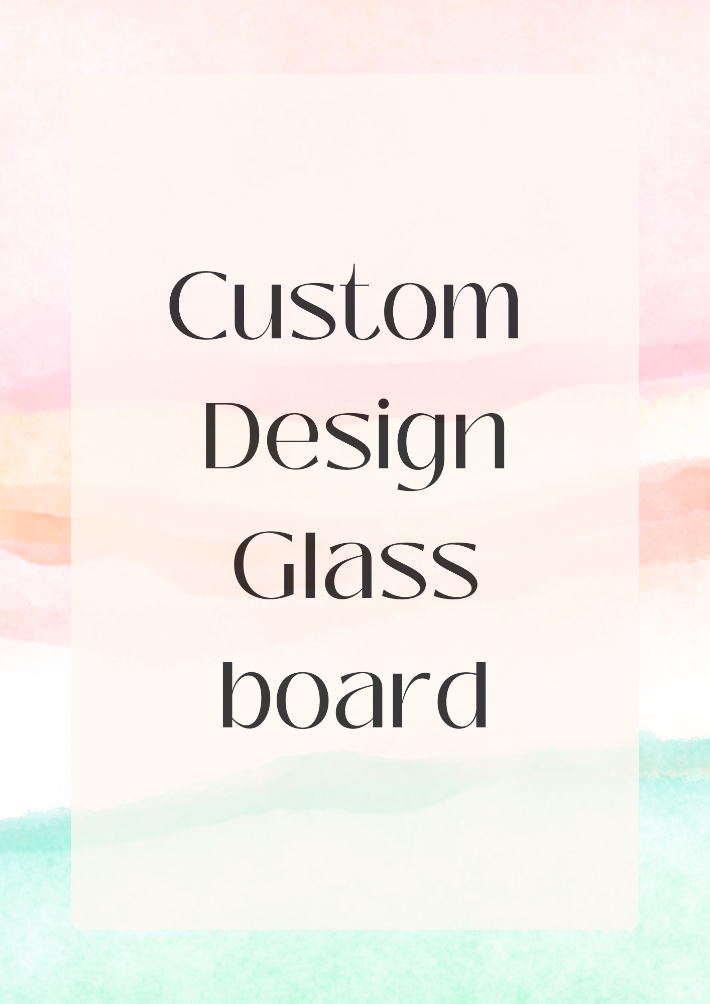 Custom Design Glass Chopping board