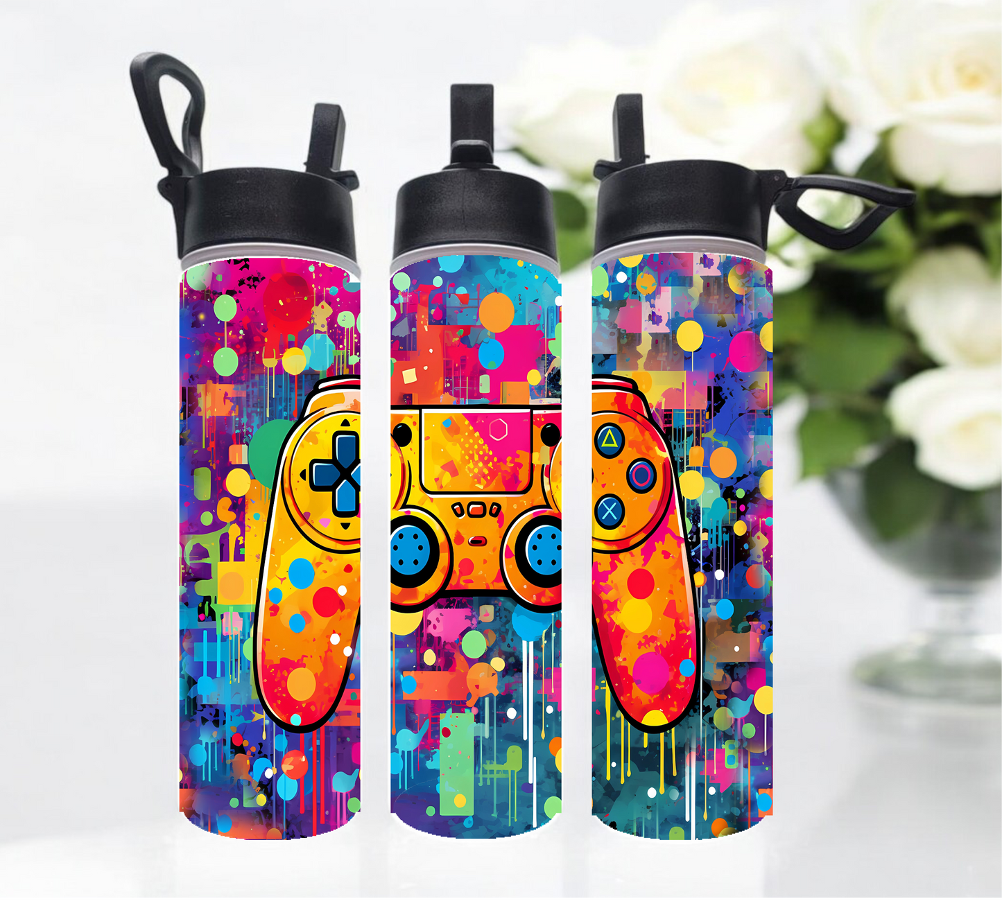 Bright Gaming Tumbler Flip Bottle