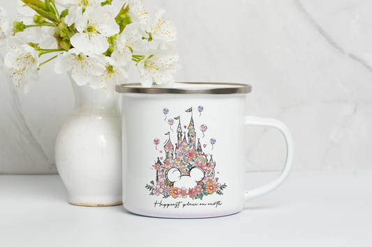 Happiest Place On Earth Enamel Mug 2 Options