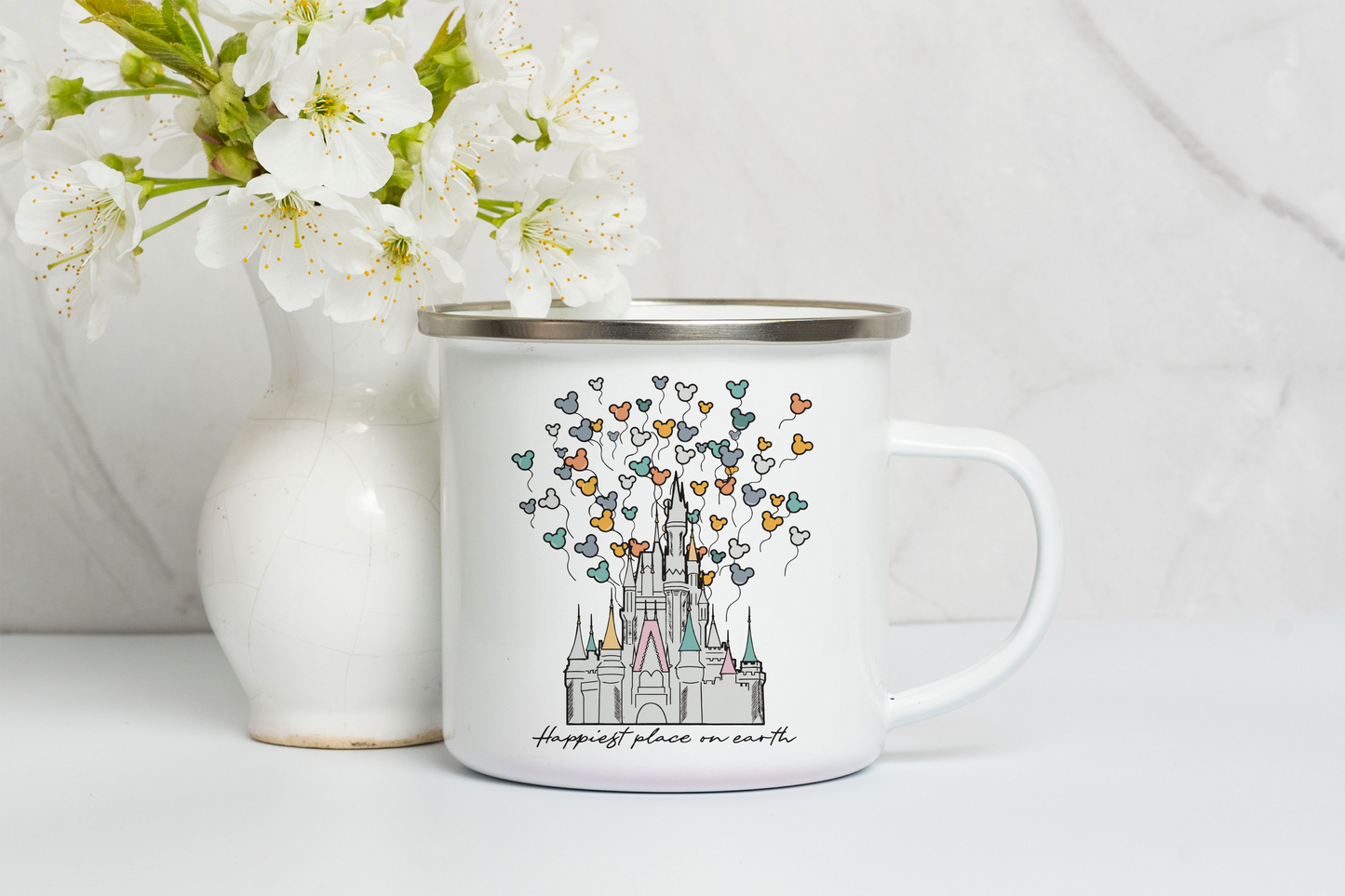 Happiest Place On Earth Enamel Mug 2 Options