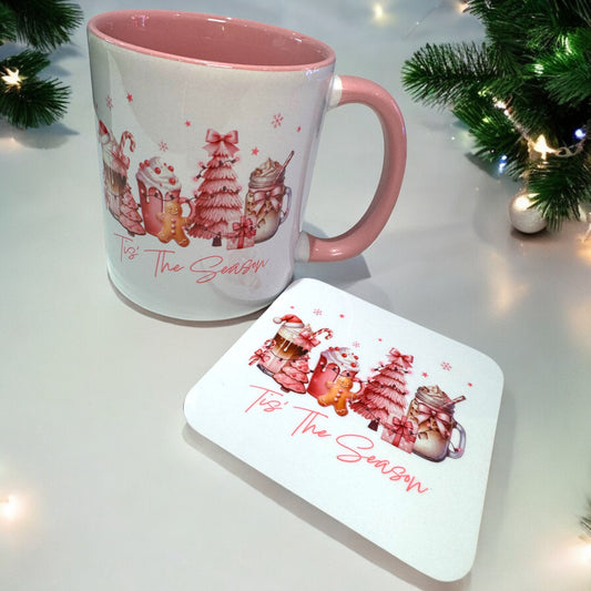 Pink Tis The Season Mug