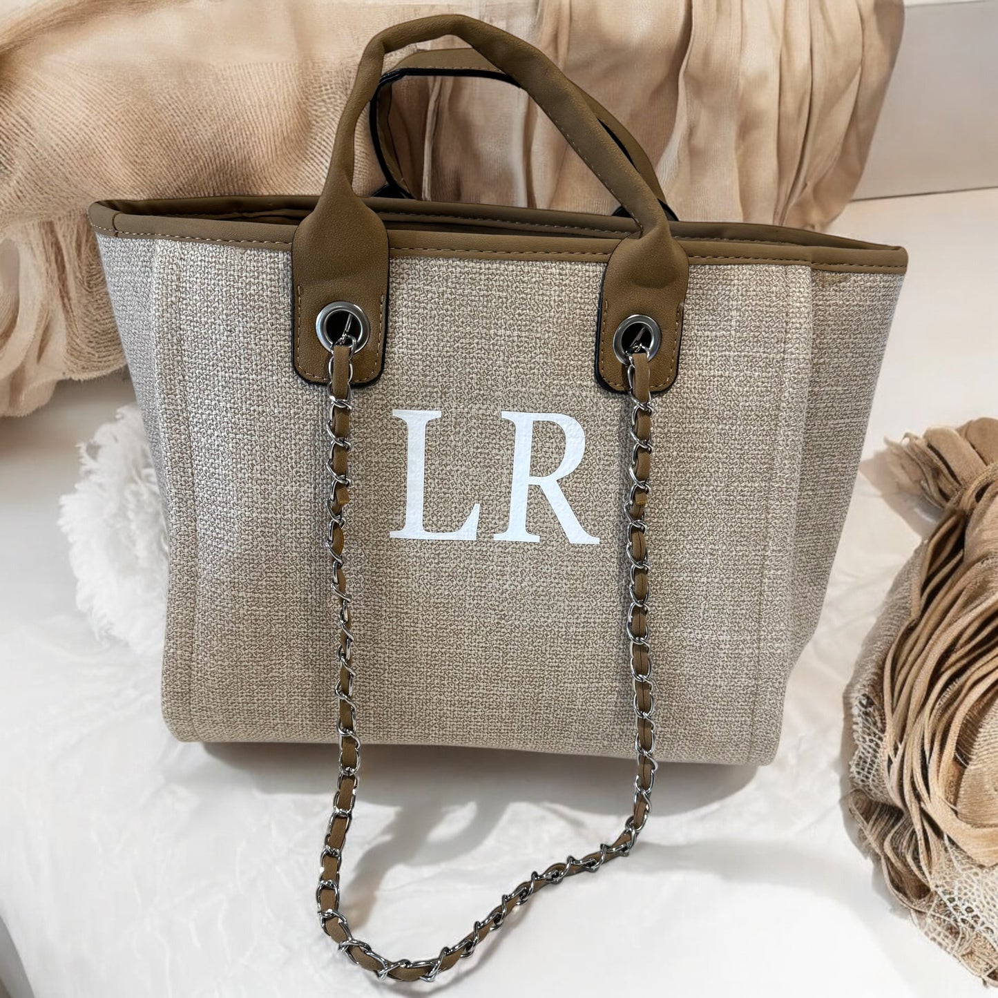 Personalised Monogram Initial Canvas Tote Bags