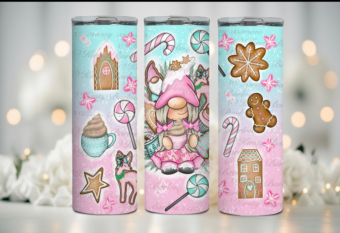 Christmas Pink Cookie Gonk Tumbler  image 0