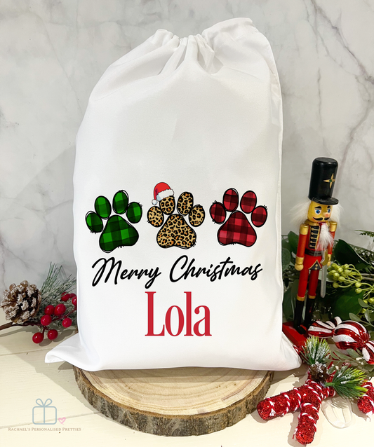 A3 Pet Paws Christmas Sack image 0