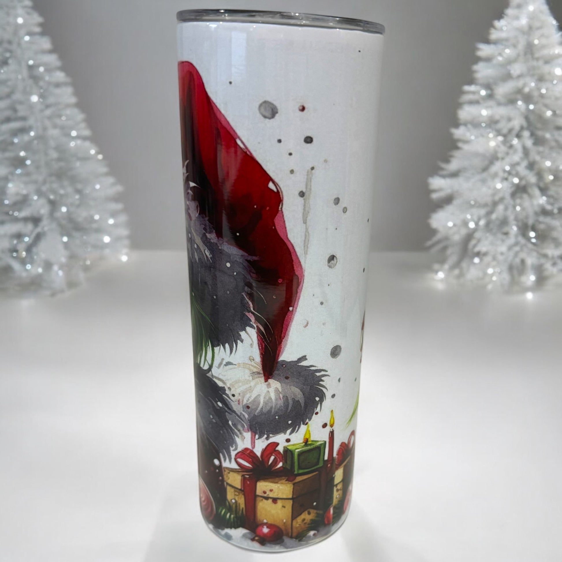 Grinch Head Christmas Tumbler image 1