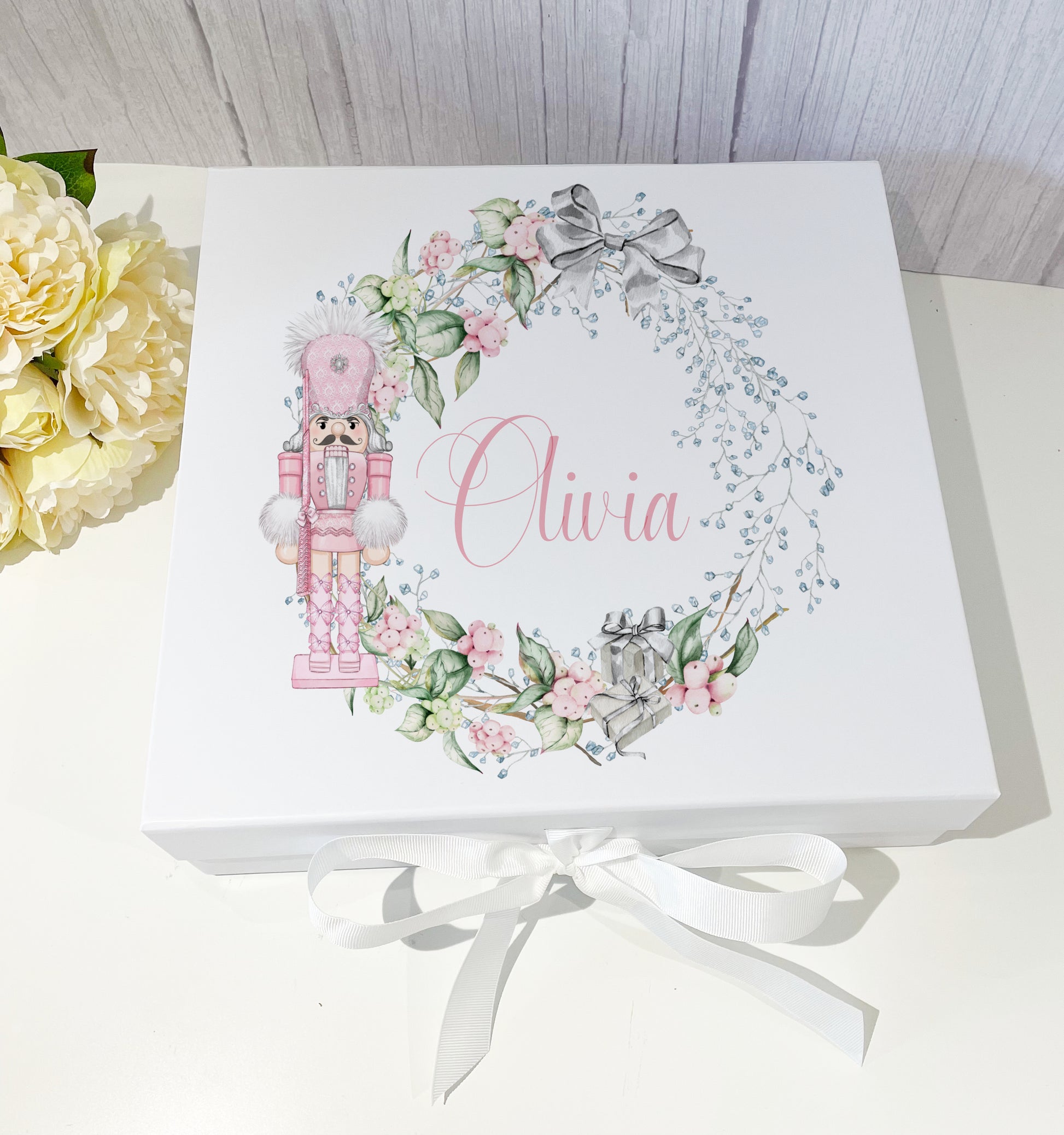 Pink Snowberry Christmas Box image 0