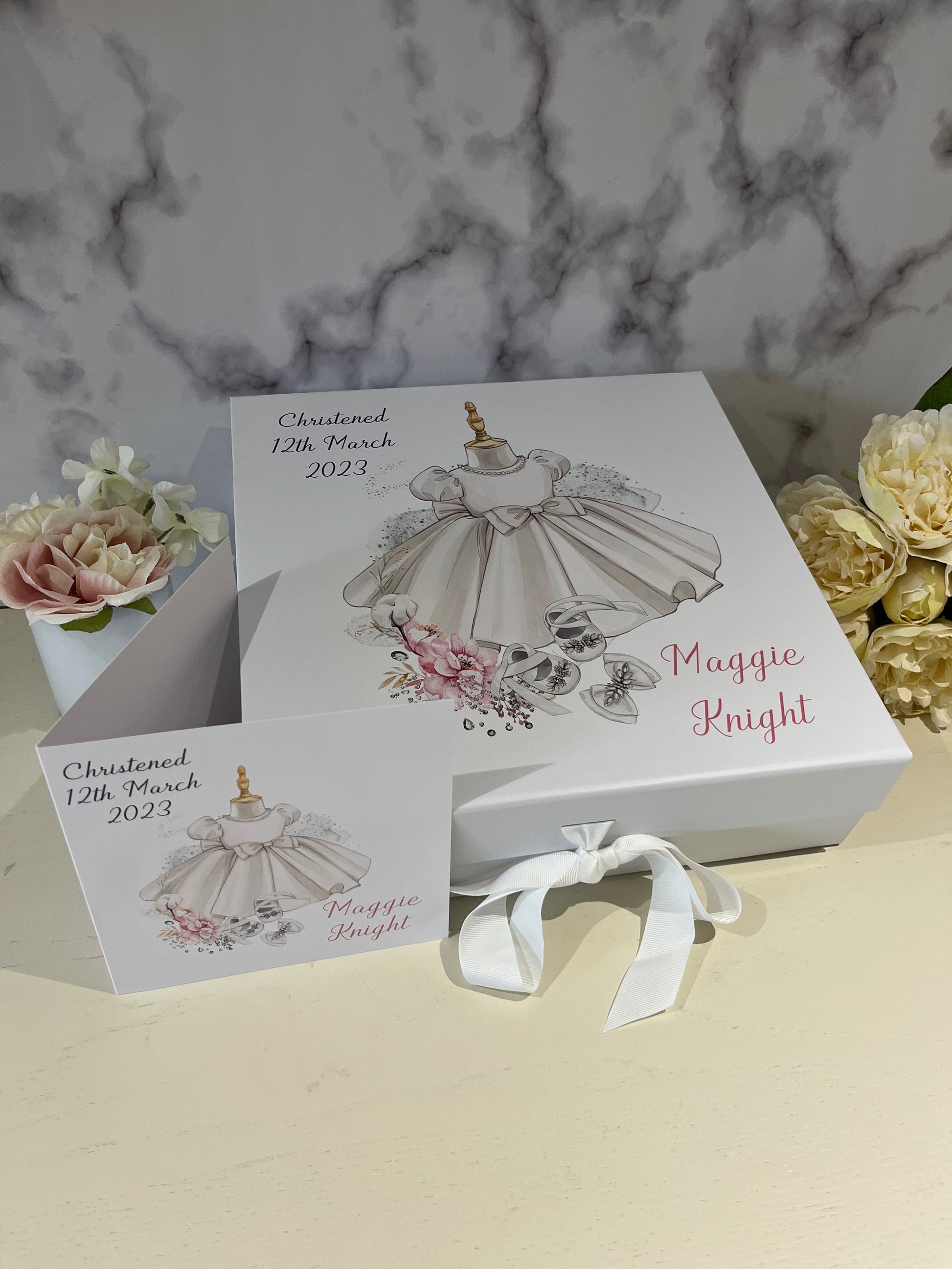 Personalised Girls Christening Keepsake Gift Box image 5