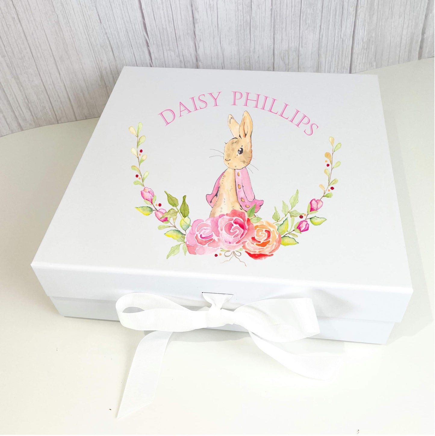 Pink Bunny Ribbon Gift Box  image 1