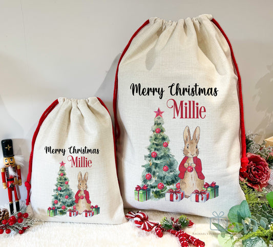 Christmas Sacks - Red Jacket Bunny image 0