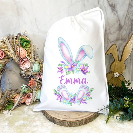 A3 Floral Easter Bunny Sack image 0