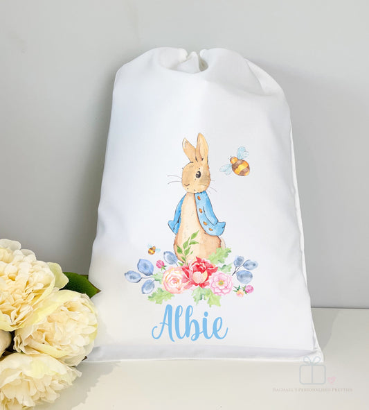 Blue Bunny Easter A3 Sack Bag image 0