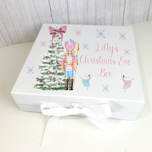 Pink Nutcracker Christmas Ribbon Box image 0