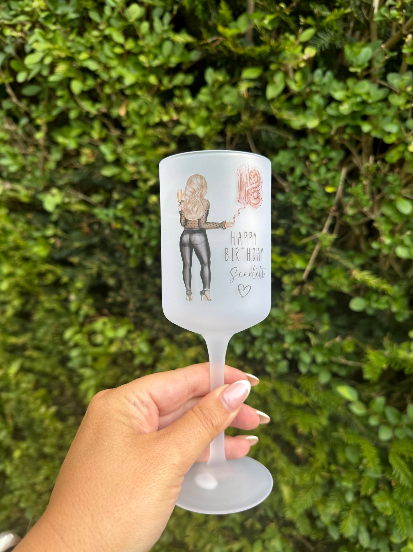 Personalised Wine Glass - age balloons  image 2