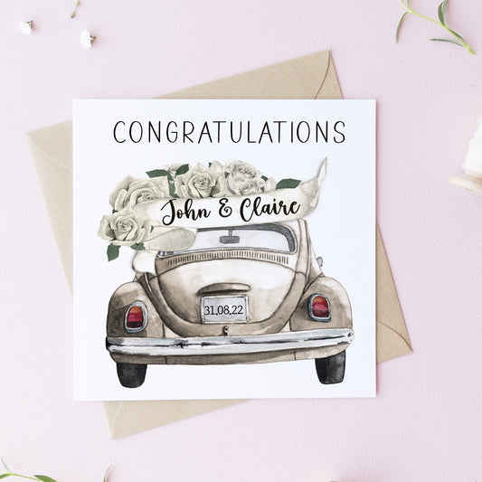 Wedding Car Wedding Day Card image 0