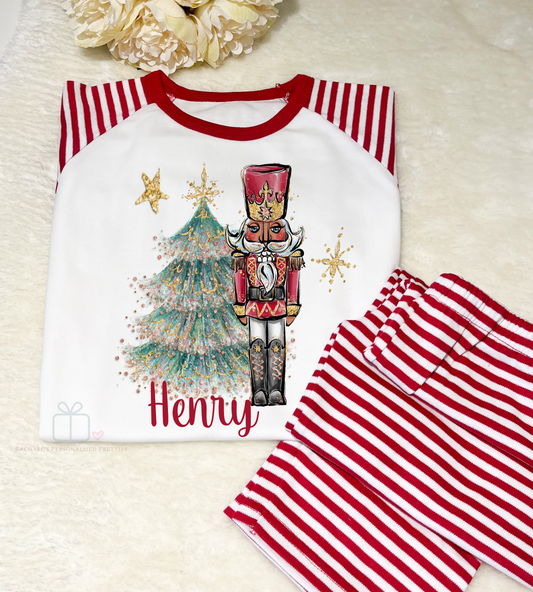 Personalised Christmas Nutcracker Pyjamas 100% Cotton image 0